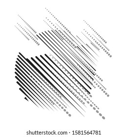 Speed Lines . Vector Illustration .Technology  Logo . Design element . Abstract Geometric shape . 