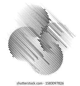 Speed Lines . Vector Illustration .Technology  Logo . Design element . Abstract Geometric shape . 