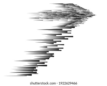 Speed Lines  . Vector Illustration .Technology  Logo . Design element . Abstract Geometric shape . 