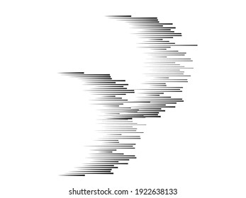 Speed Lines  . Vector Illustration .Technology  Logo . Design element . Abstract Geometric shape . 