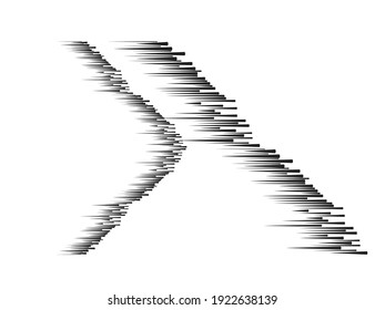Speed Lines  . Vector Illustration .Technology  Logo . Design element . Abstract Geometric shape . 