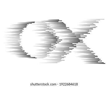 Speed Lines  . Vector Illustration .Technology  Logo . Design element . Abstract Geometric shape . 
