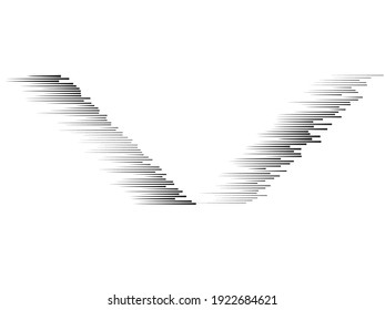 Speed Lines  . Vector Illustration .Technology  Logo . Design element . Abstract Geometric shape . 