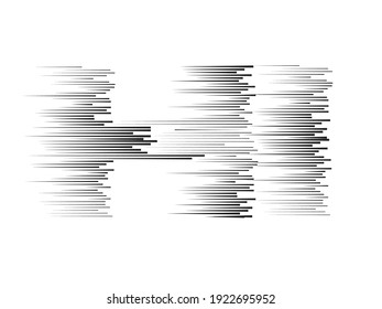 Speed Lines  . Vector Illustration .Technology  Logo . Design element . Abstract Geometric shape . 