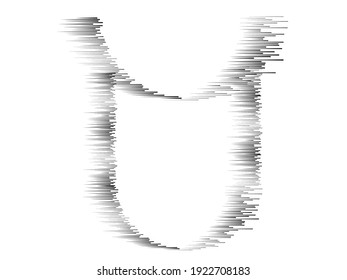 Speed Lines . Vector Illustration .Technology  Logo . Design element . Abstract Geometric shape . 