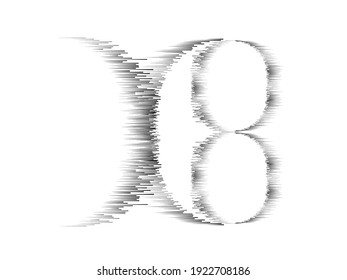 Speed Lines . Vector Illustration .Technology  Logo . Design element . Abstract Geometric shape . 