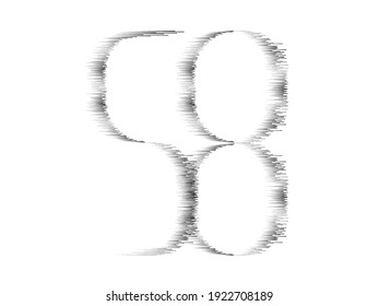 Speed Lines . Vector Illustration .Technology  Logo . Design element . Abstract Geometric shape . 