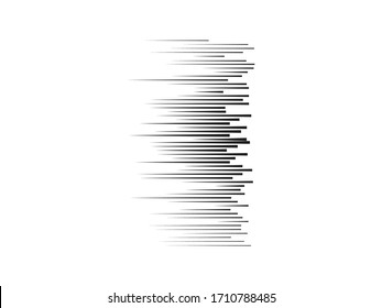 Speed Lines in Vertical parallel Form . Vector Illustration . Straight Logo . Linear Design element . Abstract Geometric shape . 