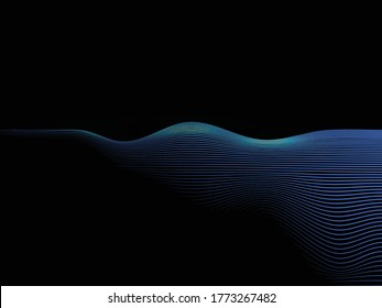 Speed Lines in wave Form . Vector Illustration .Technology  Logo . Design element . Abstract Geometric shape . 