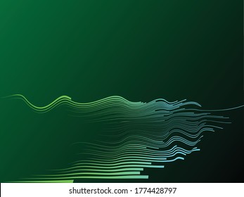 Speed Lines in wave Form . Vector Illustration .Technology  Logo . Design element . Abstract Geometric shape .