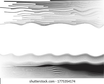 Speed Lines in wave Form . Vector Illustration .Technology  Logo . Design element . Abstract Geometric shape .