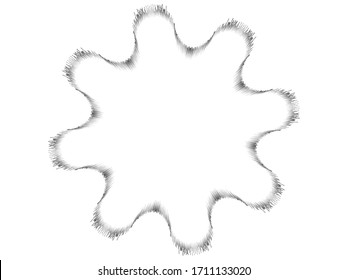 Speed Lines in wavy Form . Vector Illustration .Technology  Logo . Design element . Abstract Geometric shape .