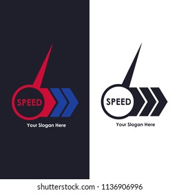 Speed logistic, arrow and delivery logo