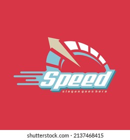 Speed Logo Design Concept Vector. Speedometer Logo Template