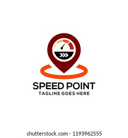 Speed Logo Design. Fast Logo Vector Template