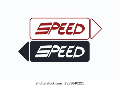 Símbolo de diseño del vector de velocidad.