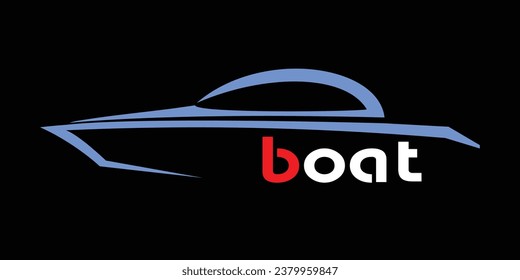 Speed ​​boat logo design. Speed ​​boat icon, vector illustration.