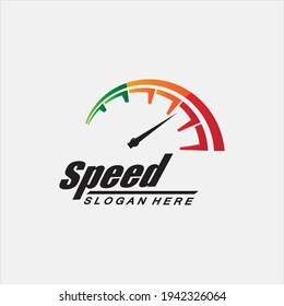 Speed logo design, silhouette speedometer symbol icon vector,speed Auto car Logo Template vector illustration icon design