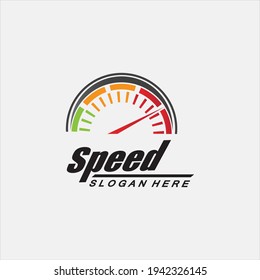 Speed logo design, silhouette speedometer symbol icon vector,speed Auto car Logo Template vector illustration icon design