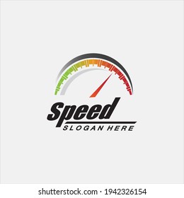 Speed logo design, silhouette speedometer symbol icon vector,speed Auto car Logo Template vector illustration icon design