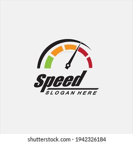 Speed logo design, silhouette speedometer symbol icon vector,speed Auto car Logo Template vector illustration icon design