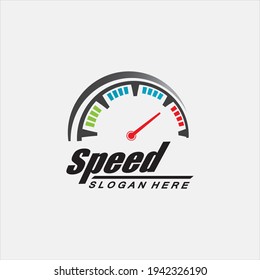 Speed logo design, silhouette speedometer symbol icon vector,speed Auto car Logo Template vector illustration icon design