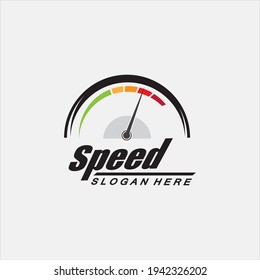 Speed logo design, silhouette speedometer symbol icon vector,speed Auto car Logo Template vector illustration icon design