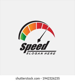 Speed logo design, silhouette speedometer symbol icon vector,speed Auto car Logo Template vector illustration icon design