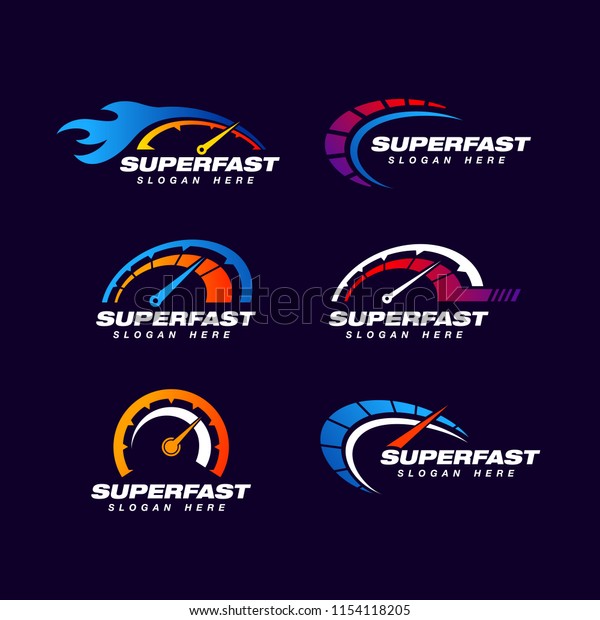 speed logo design template. fast logo design\
template. speedometer vector icon\
