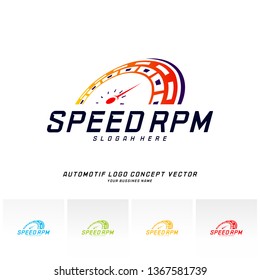 Speed logo design vector. Fast Speedometer logo design template. icon symbol