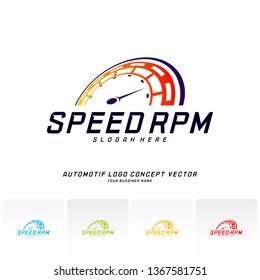Speed logo design vector. Fast Speedometer logo design template. icon symbol