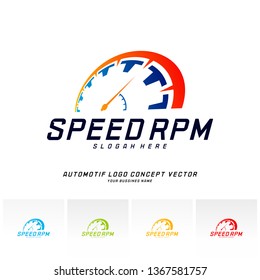 Speed logo design vector. Fast Speedometer logo design template. icon symbol