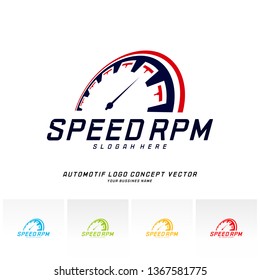 Vector de diseño del logotipo de velocidad. Plantilla de diseño del logotipo del velocímetro rápido. símbolo de icono
