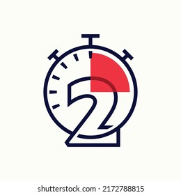 Speed Logo Design, Vektorgrafik mit Vorlage mit Nummer 2