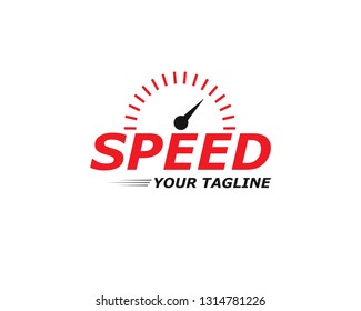 Speed logo faster template vector icon illustration design 