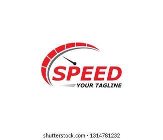 Speed logo faster template vector icon illustration design 