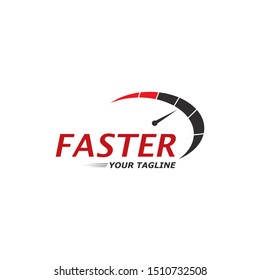 Speed logo faster template vector icon illustration design 