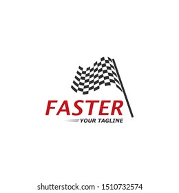 Speed logo faster template vector icon illustration design 