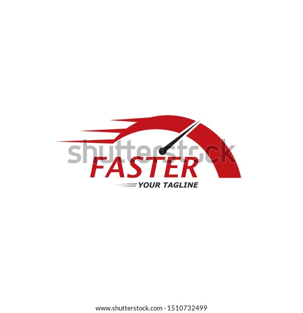 Speed logo faster template vector icon illustration\
design 