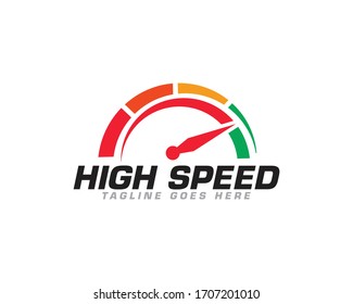 High Performance Speed Wordmark Logo Illustration Stock Vector (Royalty ...