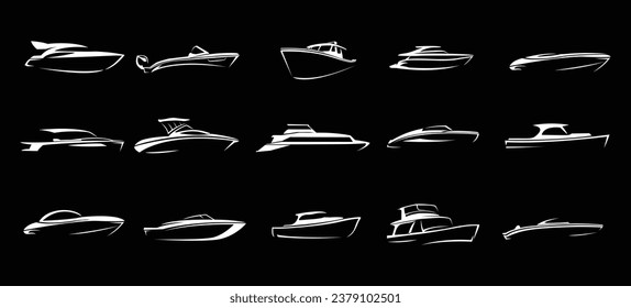 Speed ​​boat logo icon. Vector illustration.