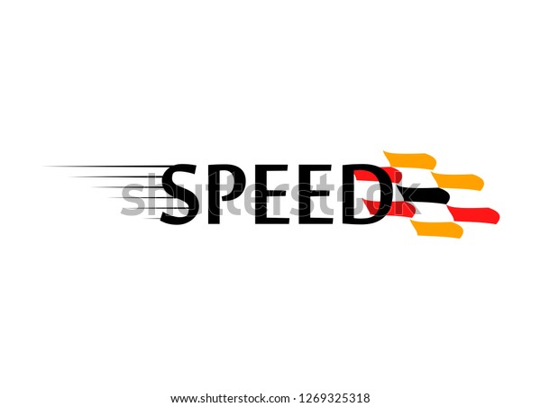 Speed logo isolated on white background.\
Speed logo for web site, app and logotype design. Creative art\
concept, vector\
illustration