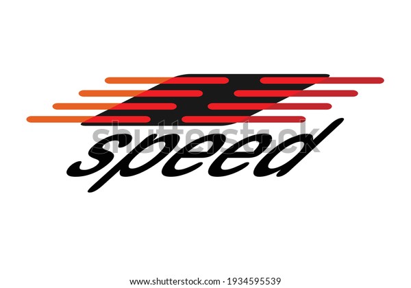 Speed logo\
isolated on white, vector\
illustration