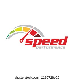 Rendimiento horizontal del logotipo de velocidad