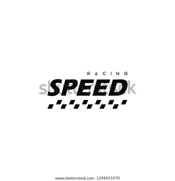 Speed Logo\
With Racing Flag Symbol Design\
Vector