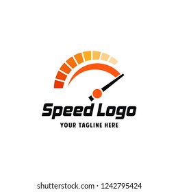 Speedometer Logo Design Template Speed Race Stock Vector (Royalty Free ...