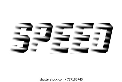 The speed of the logo template black text. Vector