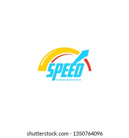 Speed logo template. Speedometer logo template