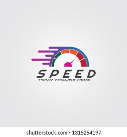 Speed logo template, vector logo 