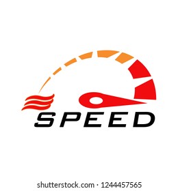 .Speed logo. Vector art.Top Speed, vector logo racing event, with the main elements of the modification speedometer. speed silhouette.abstract symbol of speed logo design.vector icon 
